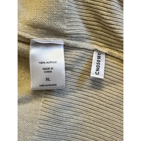 New York & Company Sz XL Sweater V-Neck Pullover Cream Beige Old Money Preppy - Picture 5 of 7